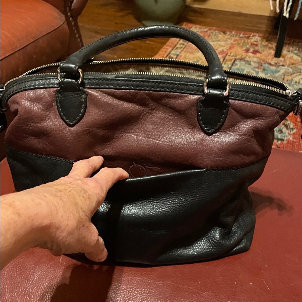 Brighton Black and Brown Satchel Purse